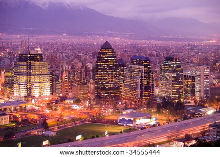 Skyline Of Santiago De Chile