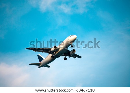 Commercial airplane take off