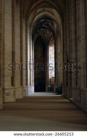 The Catholic Church interior arches codes