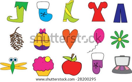 Set Of Funny Cartoon Elements Stock Vector Illustration 28200295