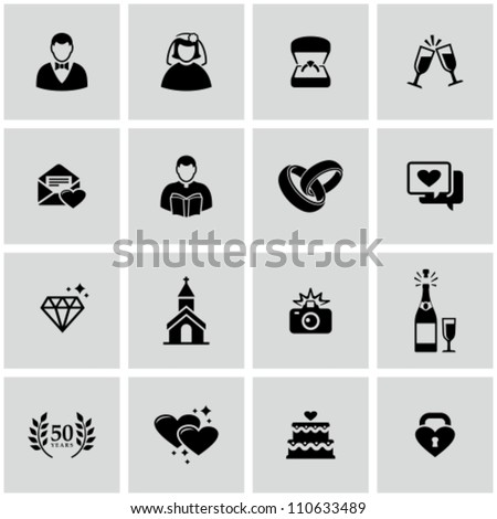 Wedding icons set Wedding icons set