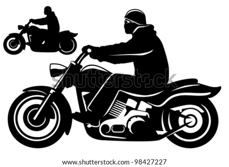 Motorcycle Rider. Ilustración vectorial en stock 98427227 : Shutterstock