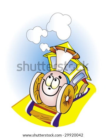 Cartoon Steam Train Vector Illustration - 29920042 : Shutterstock