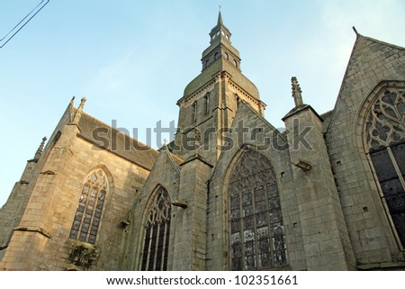 Saint-Sauveur church, Dinan, Cotes d\'Armor, Bretagne, France