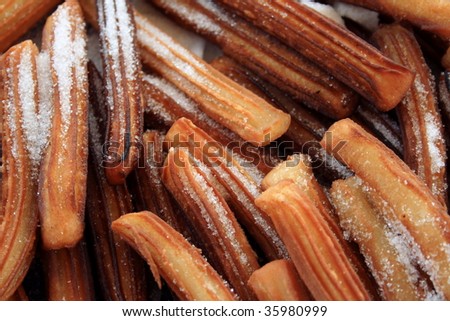 Churros, a typical spanish breakfast.