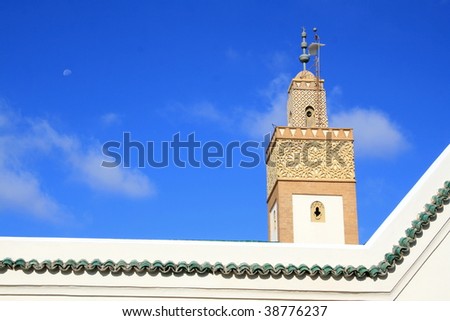 Royal palace mosque in Rabat , Morocco
