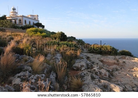 St Antonio cape and lighthouse,  Javea, Costa Blanca, Alicante province, Spain, Mediterranean sea