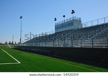 Bleachers of American High School Football Stadium
