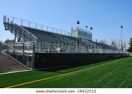 Bleachers of American High School Football Stadium