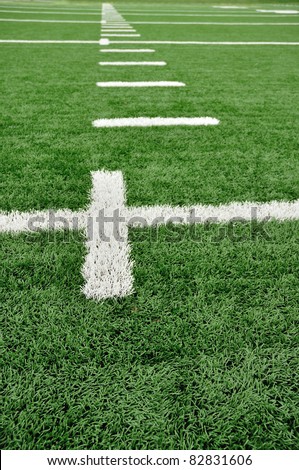 Hash Marks on an American Football Field
