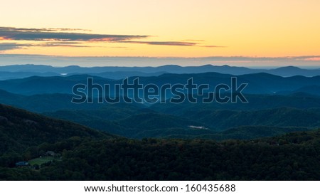 Sunrise on the Blue Ridge Parkway, Thunder Hill Overlook, Blue Ridge Parkway, North Carolina