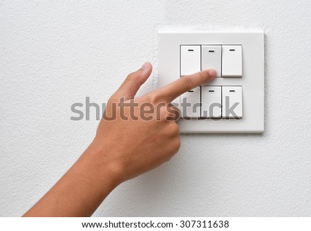Finger put off switch for save energy concept