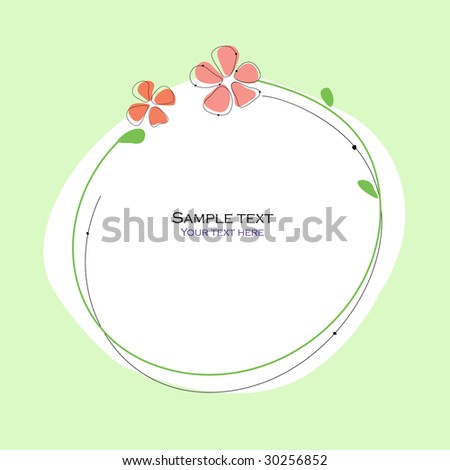 Flower Card on Abstract Flower Card Stock Vector 30256852   Shutterstock