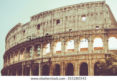 Rome, Coliseum in the sun