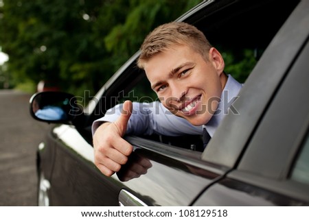 Young Driver thumbs up