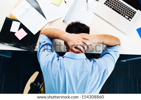 Businessman Having Stress In The Office