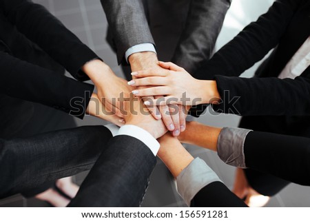 Business People Joining Hands. Team Work Concept.
