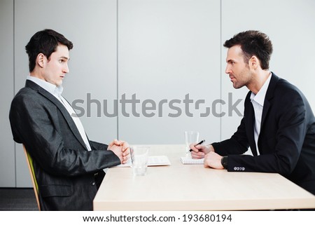 HR manager and an applicant in a job interview