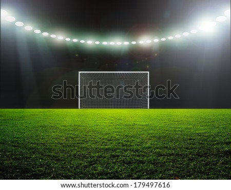 On the stadium abstract football or soccer backgrounds On the stadium abstract football or soccer backgrounds