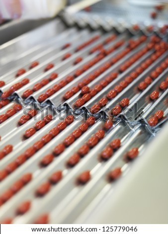 Medical Pills in production Line
