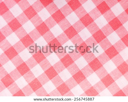 Red checked textile full frame