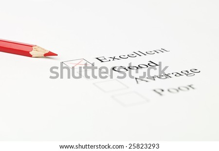 Red pen and check-boxes