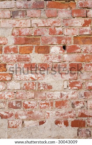 Brick wall with mortar as a pattern