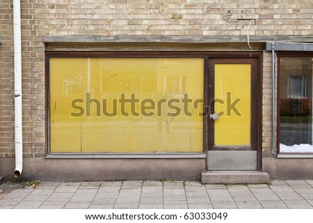 Door of an old closed shop