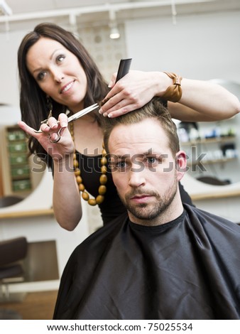 Man at the Hair salon situation