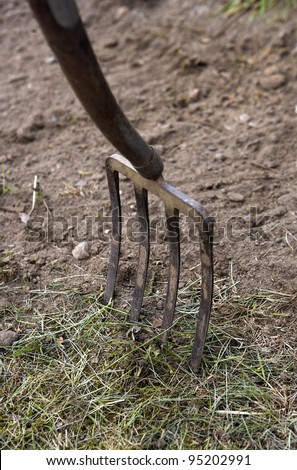 Close up of a Gardening Fork