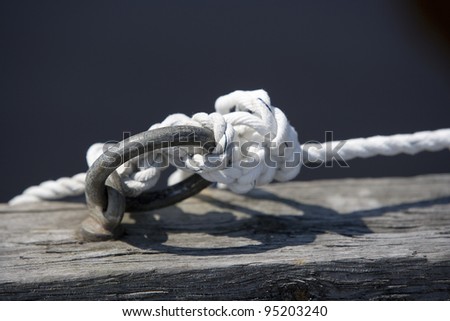 Tied Knot on a worn pier