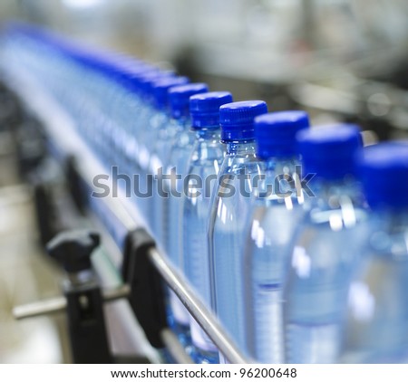 Close up from a bottle industry