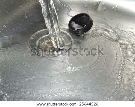 Wasting water down the drain