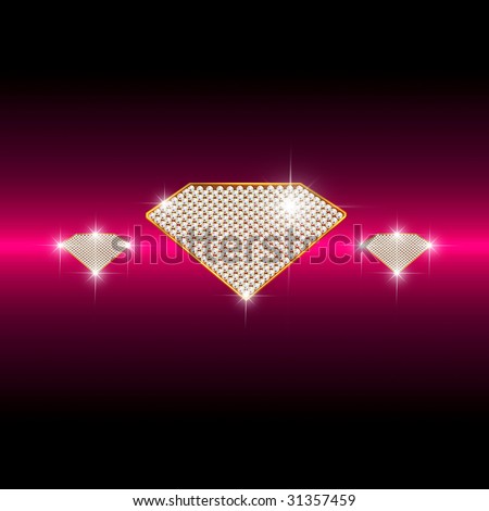 diamond form on red background