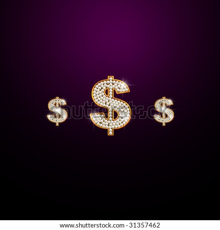 stock photo : diamond dollars