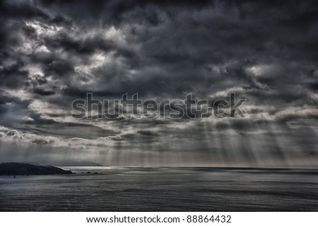 Grunge cloudy landscape