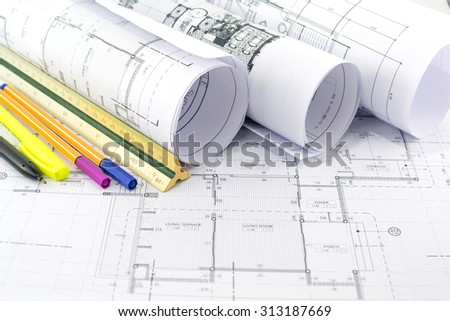 Architectural  project,Architectural plans.