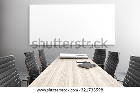 Whiteboard in meeting room.Meeting room designer.