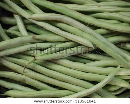 Fresh and green string beans