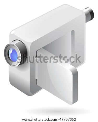 video camera clipart. compact video camera.