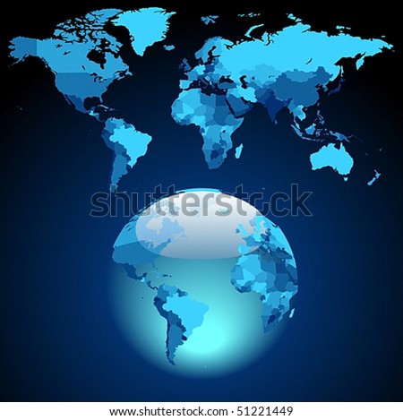 World+globe+map+vector