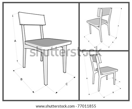 Sketch Chair Stock Vector Illustration 77011855 : Shutterstock