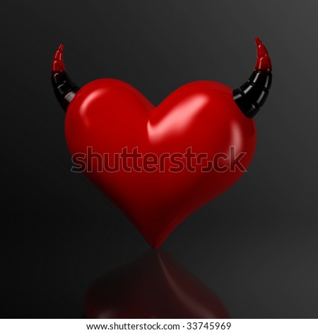 black demonias with hearts