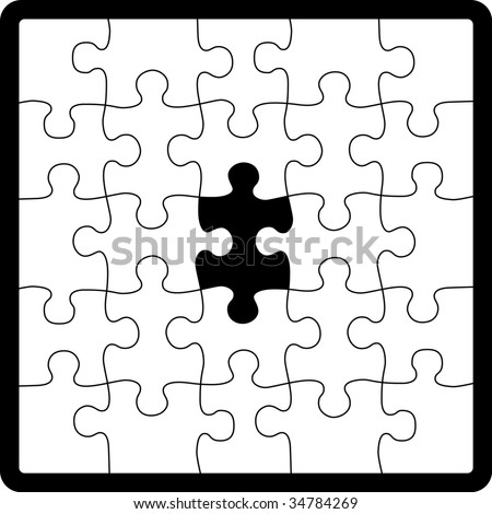 Puzzle Shape Stock Vector Illustration 34784269 : Shutterstock