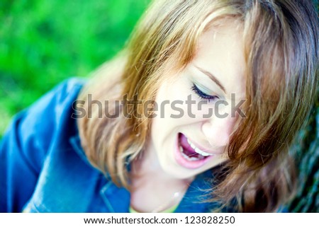 young screaming woman, getting a little frustrated