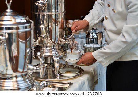 A catering service with a American coffe