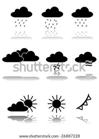 weather forecast icons. Weather Forecast Icon Set