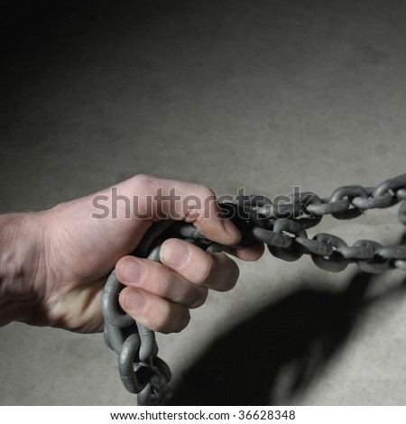 Strong hand and chain