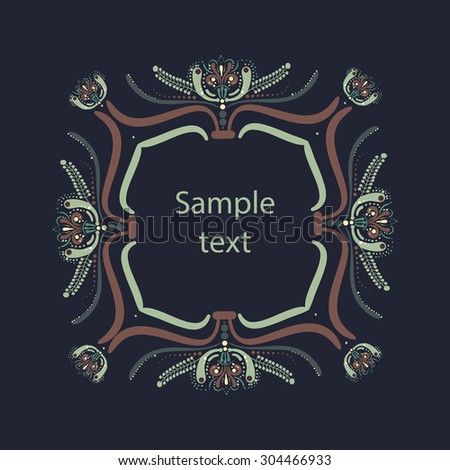 ornament retro frame for sample text