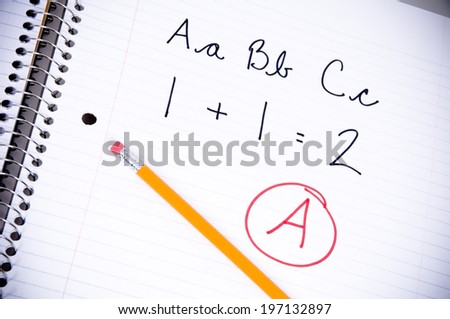 A math equation written on a piece of paper.